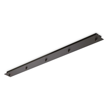 Ideallux rosone lineare 5 luci nero